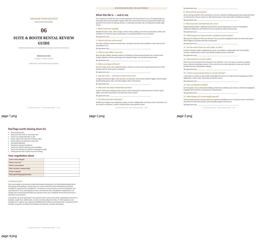 Suite and booth rental review guide